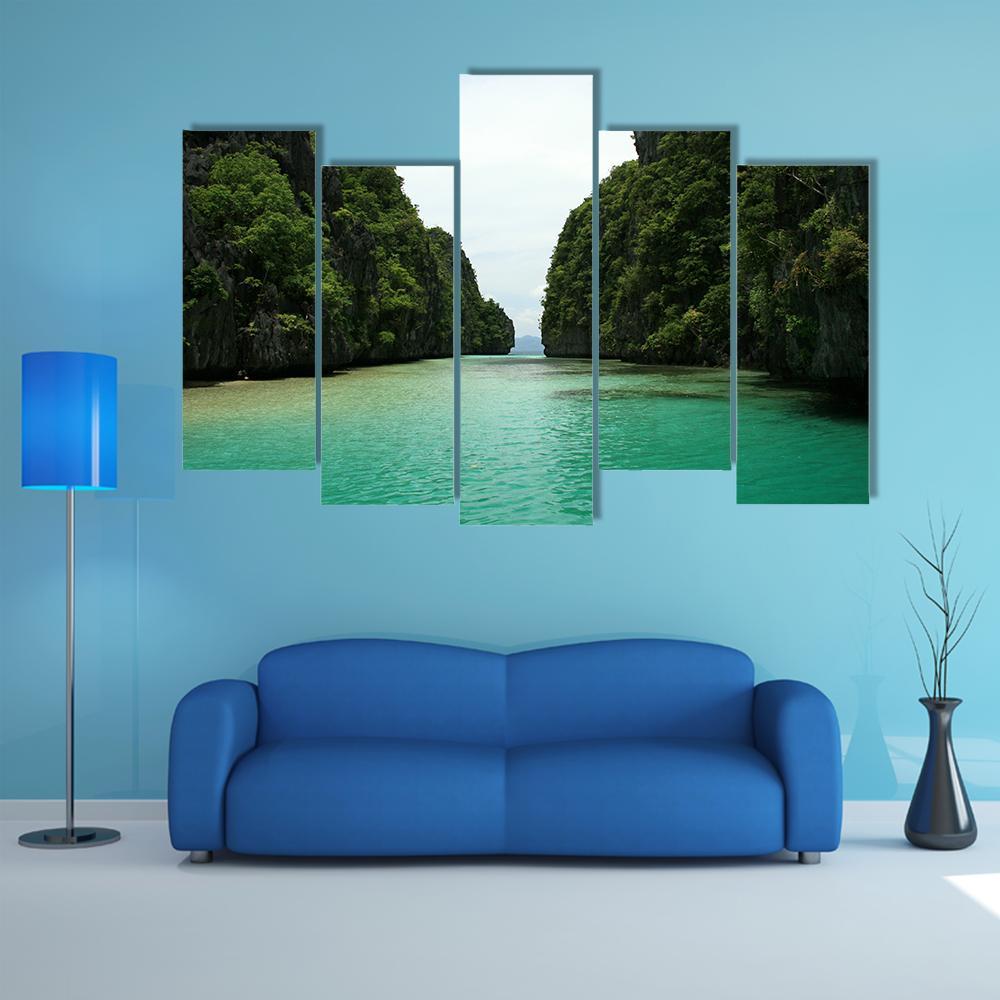 El Nido Philippines Canvas Wall Art-5 Pop-Gallery Wrap-47" x 32"-Tiaracle