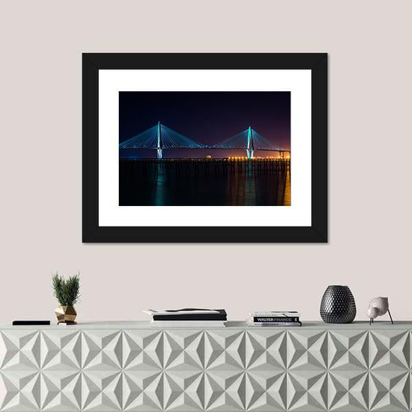 The Arthur Ravenel Bridge Canvas Wall Art-3 Horizontal-Gallery Wrap-25" x 16"-Tiaracle