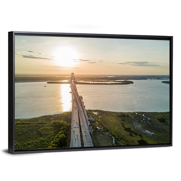 The Arthur Ravenel Jr Bridge Canvas Wall Art-3 Horizontal-Gallery Wrap-25" x 16"-Tiaracle