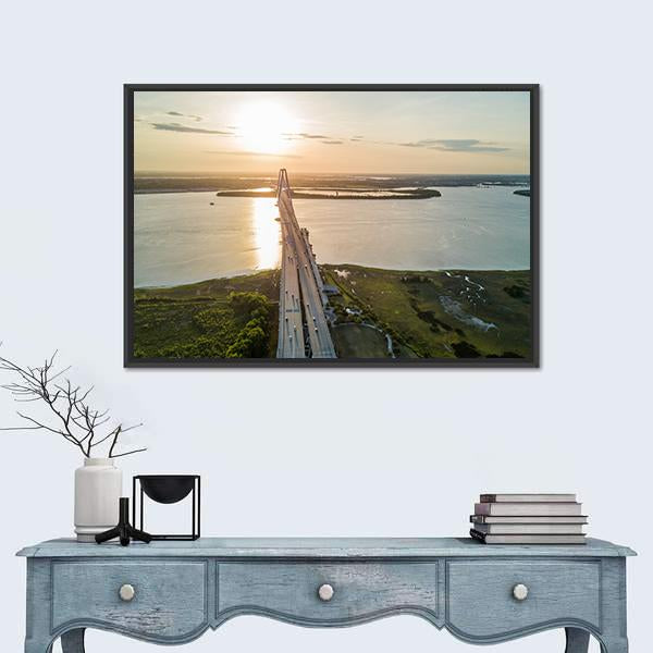 The Arthur Ravenel Jr Bridge Canvas Wall Art-3 Horizontal-Gallery Wrap-25" x 16"-Tiaracle