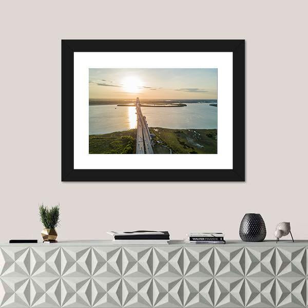 The Arthur Ravenel Jr Bridge Canvas Wall Art-3 Horizontal-Gallery Wrap-25" x 16"-Tiaracle