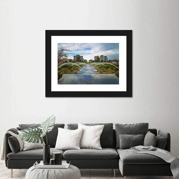 The Artificial Waterfall In Rome Italy Canvas Wall Art-1 Piece-Framed Print-20" x 16"-Tiaracle