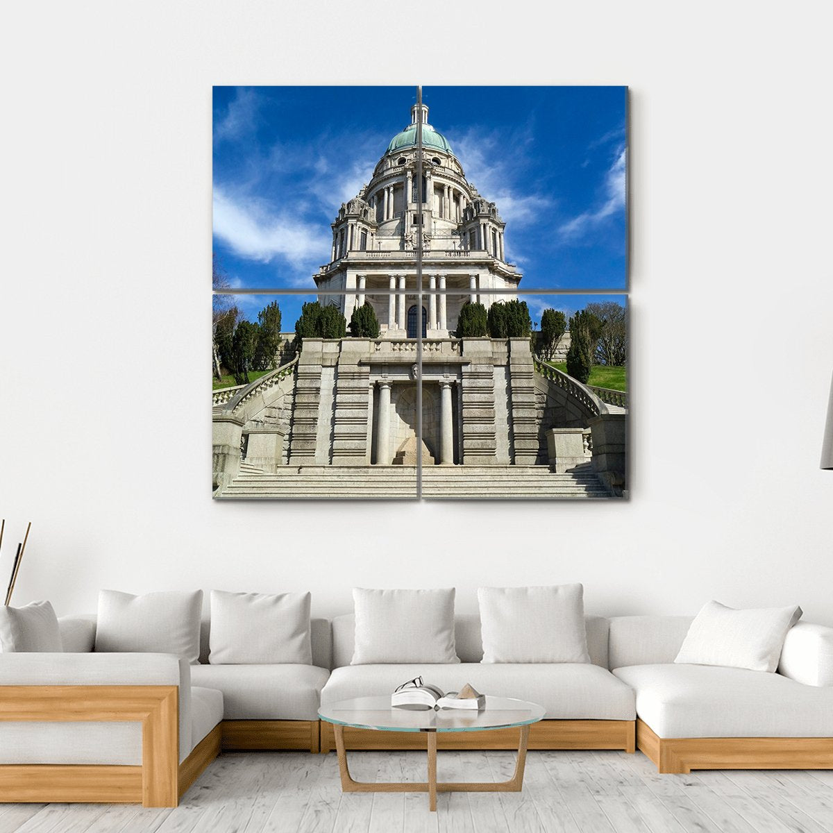 The Ashton Memorial Canvas Wall Art-4 Square-Gallery Wrap-17" x 17"-Tiaracle