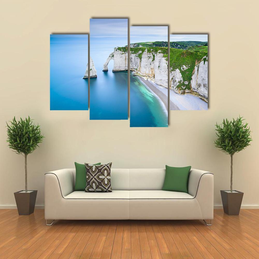 The Aval Cliff Canvas Wall Art-4 Pop-Gallery Wrap-50" x 32"-Tiaracle