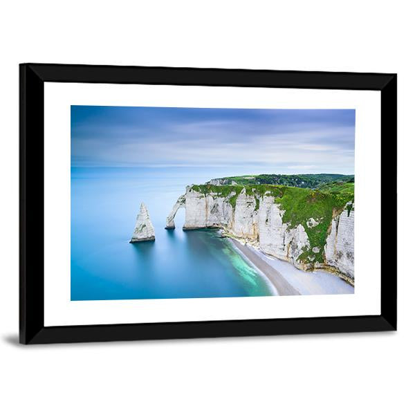 The Aval Cliff Vertical Canvas Wall Art-3 Vertical-Gallery Wrap-12" x 25"-Tiaracle