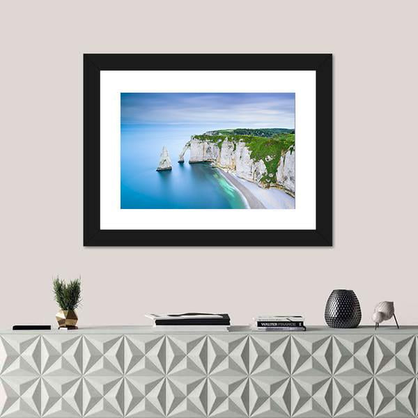 The Aval Cliff Vertical Canvas Wall Art-3 Vertical-Gallery Wrap-12" x 25"-Tiaracle