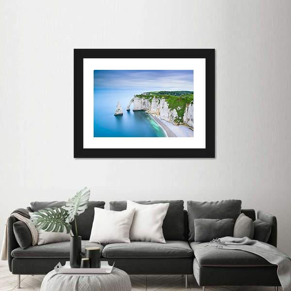 The Aval Cliff Vertical Canvas Wall Art-3 Vertical-Gallery Wrap-12" x 25"-Tiaracle