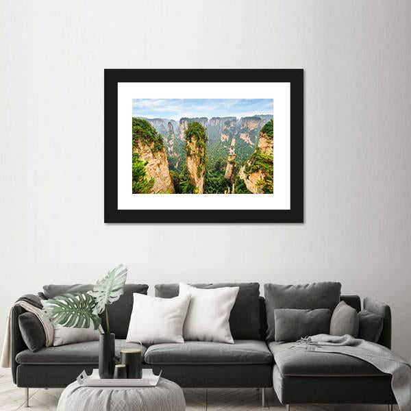 The Avatar Hallelujah Mountain Among Green Woods Canvas Wall Art-1 Piece-Framed Print-20" x 16"-Tiaracle