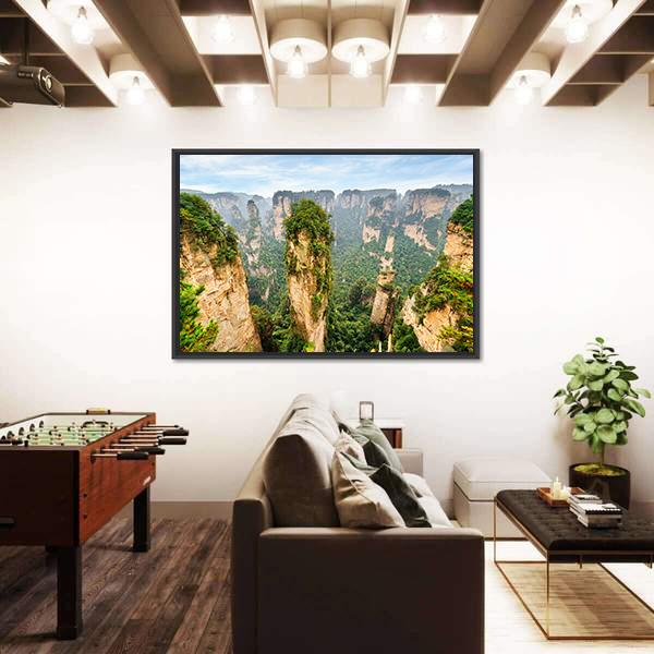 The Avatar Hallelujah Mountain Among Green Woods Canvas Wall Art-3 Horizontal-Gallery Wrap-25" x 16"-Tiaracle