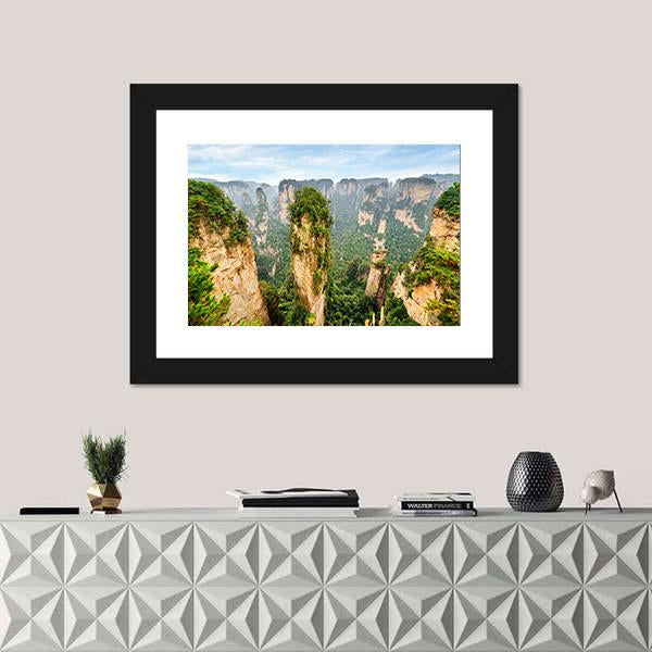The Avatar Hallelujah Mountain Among Green Woods Canvas Wall Art-3 Horizontal-Gallery Wrap-25" x 16"-Tiaracle
