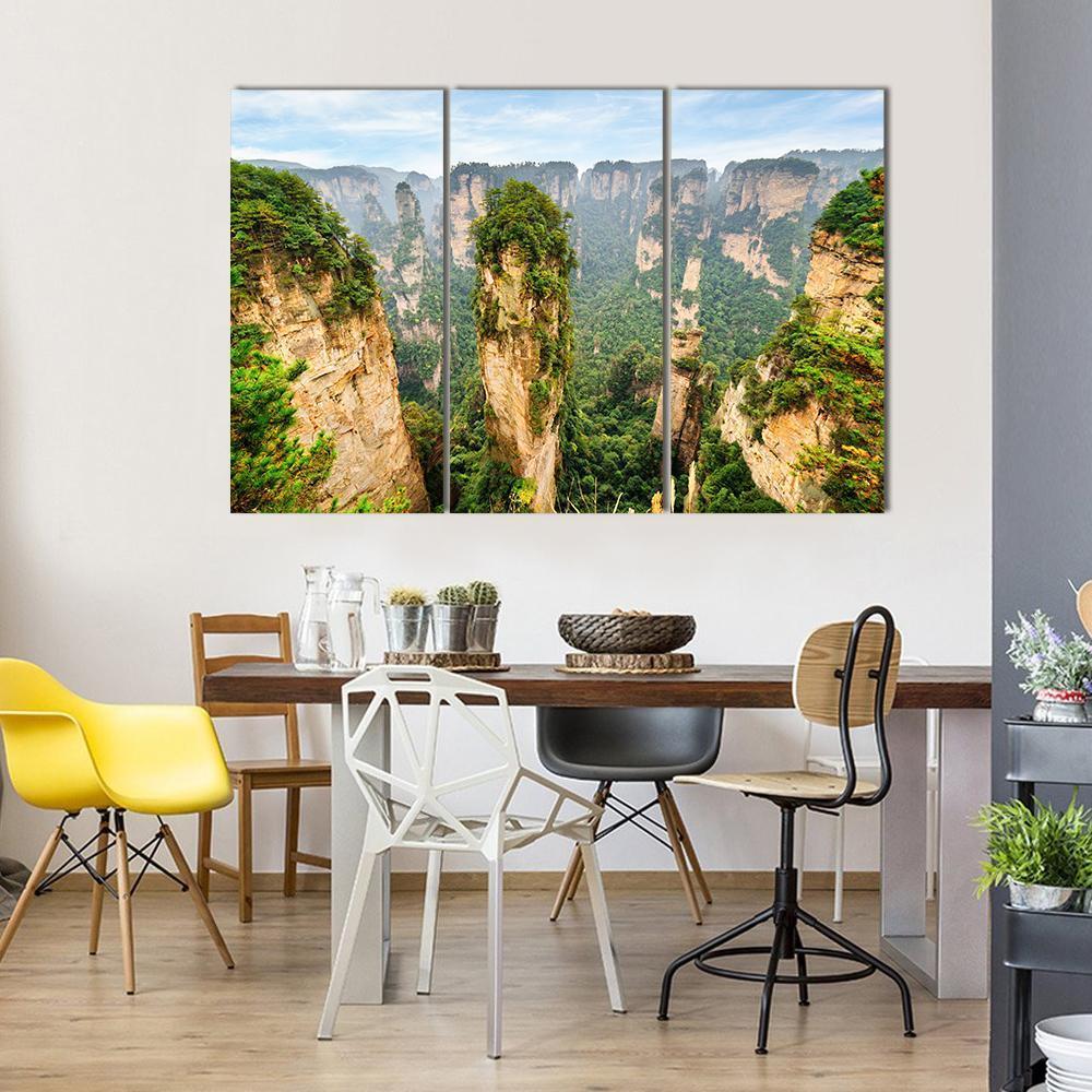 The Avatar Hallelujah Mountain Among Green Woods Canvas Wall Art-3 Horizontal-Gallery Wrap-37" x 24"-Tiaracle