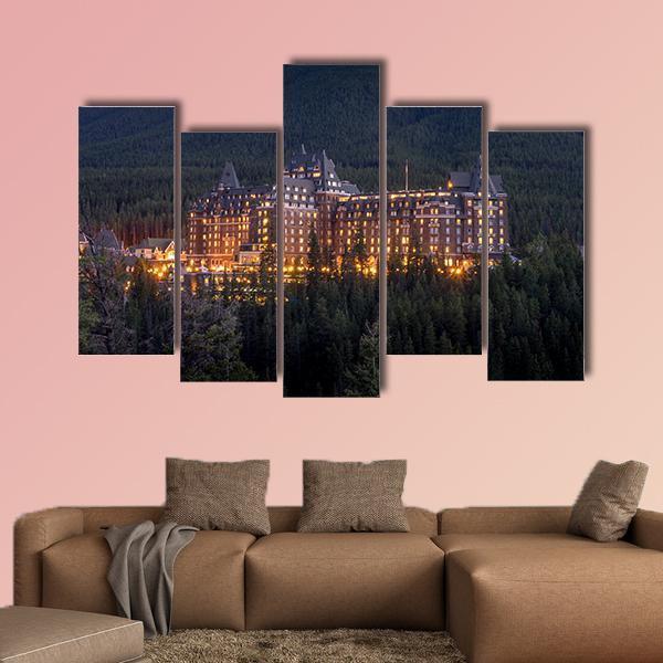 Banff Springs Hotel Canvas Wall Art-5 Pop-Gallery Wrap-47" x 32"-Tiaracle