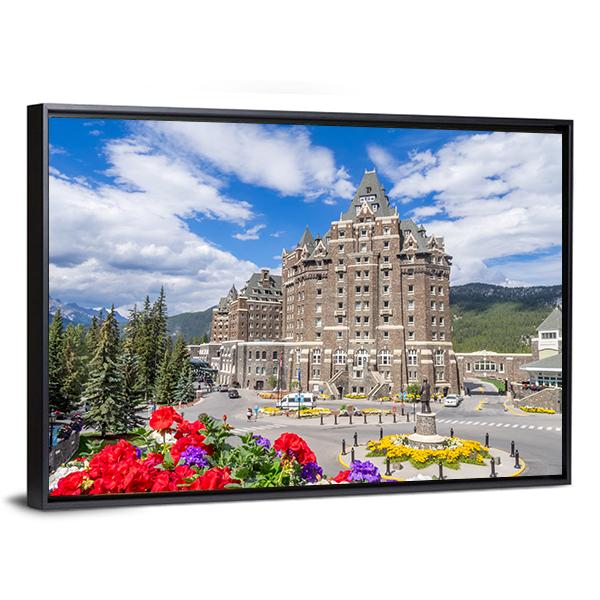 The Banff Springs Hotel Canvas Wall Art-3 Horizontal-Gallery Wrap-25" x 16"-Tiaracle