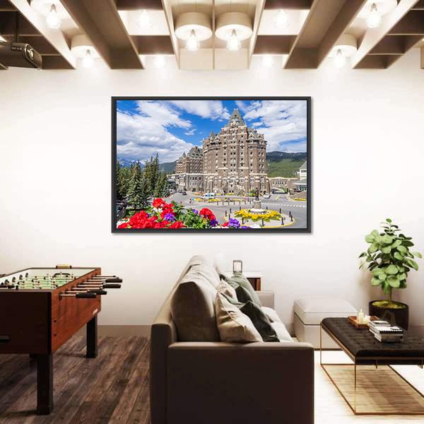 The Banff Springs Hotel Canvas Wall Art-3 Horizontal-Gallery Wrap-25" x 16"-Tiaracle