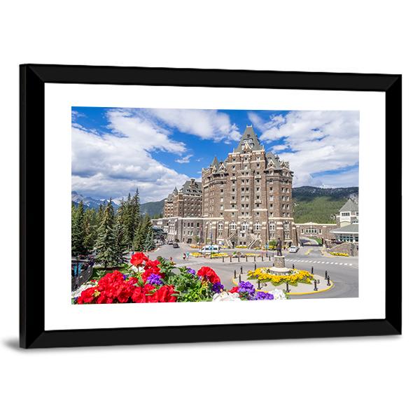 The Banff Springs Hotel Canvas Wall Art-3 Horizontal-Gallery Wrap-25" x 16"-Tiaracle