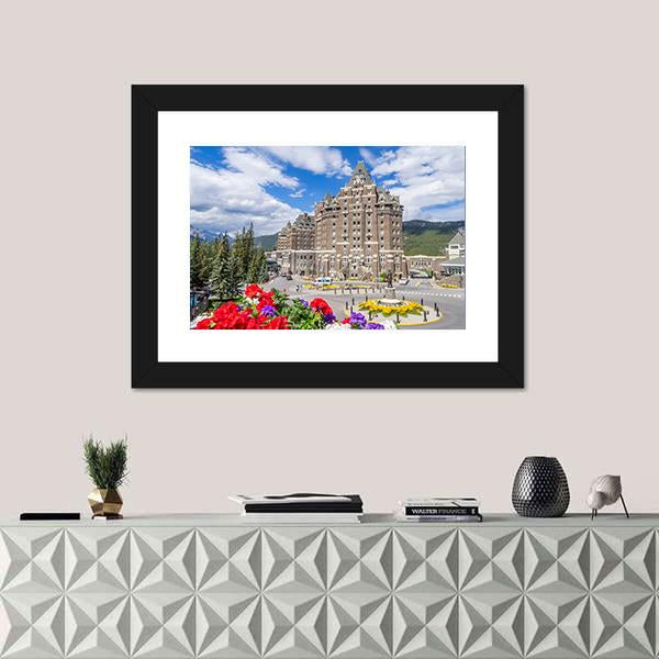 The Banff Springs Hotel Canvas Wall Art-3 Horizontal-Gallery Wrap-25" x 16"-Tiaracle