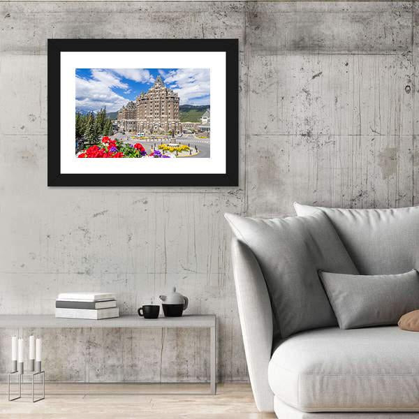 The Banff Springs Hotel Canvas Wall Art-3 Horizontal-Gallery Wrap-25" x 16"-Tiaracle