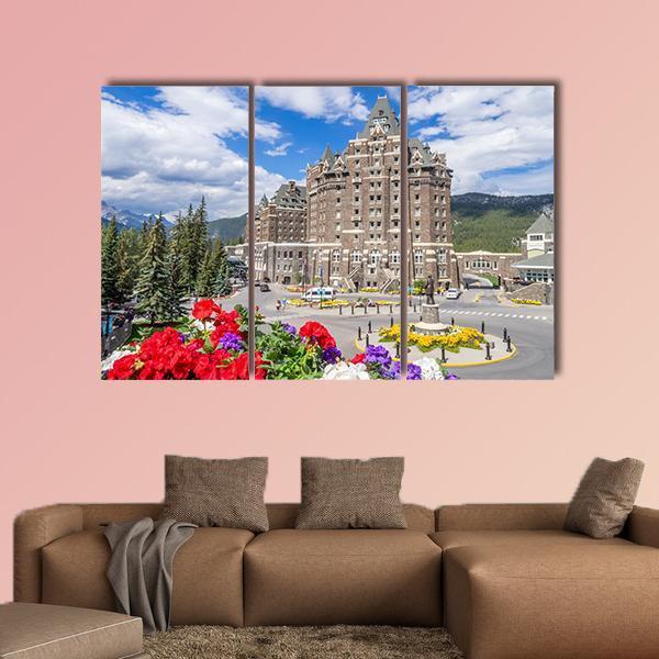 The Banff Springs Hotel Canvas Wall Art-3 Horizontal-Gallery Wrap-37" x 24"-Tiaracle