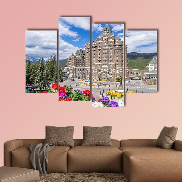 The Banff Springs Hotel Canvas Wall Art-4 Pop-Gallery Wrap-50" x 32"-Tiaracle