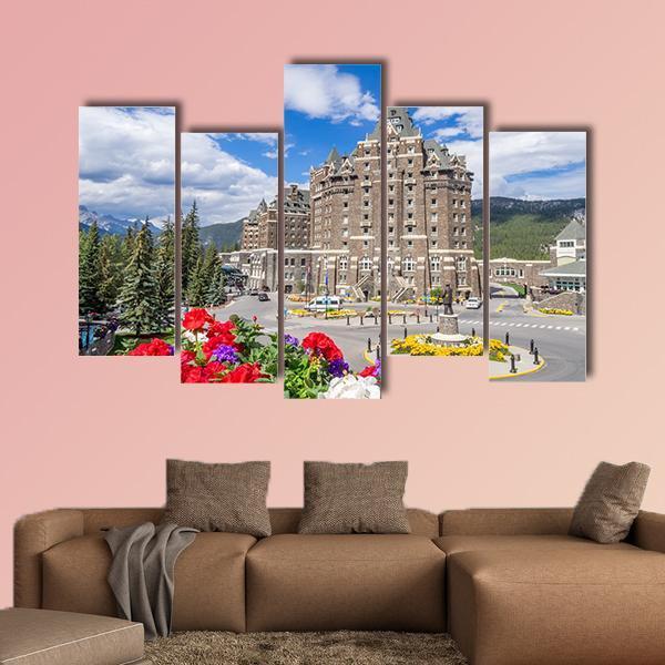 The Banff Springs Hotel Canvas Wall Art-5 Pop-Gallery Wrap-47" x 32"-Tiaracle