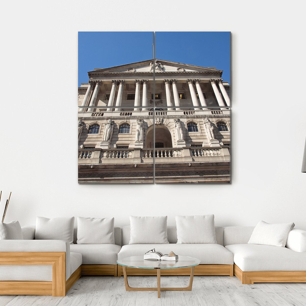 The Bank Of England Canvas Wall Art-4 Square-Gallery Wrap-17" x 17"-Tiaracle