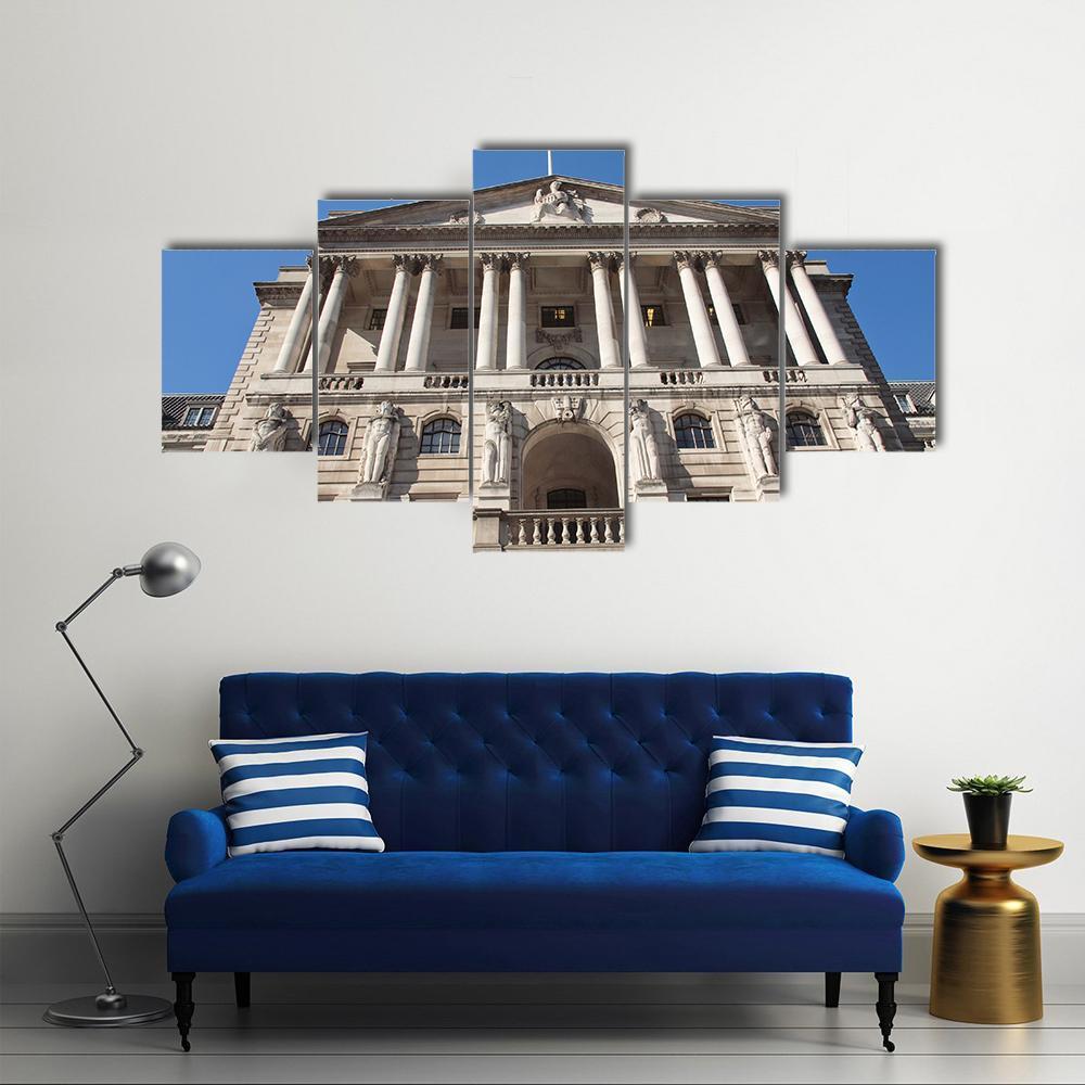 The Bank Of England Canvas Wall Art-5 Star-Gallery Wrap-62" x 32"-Tiaracle
