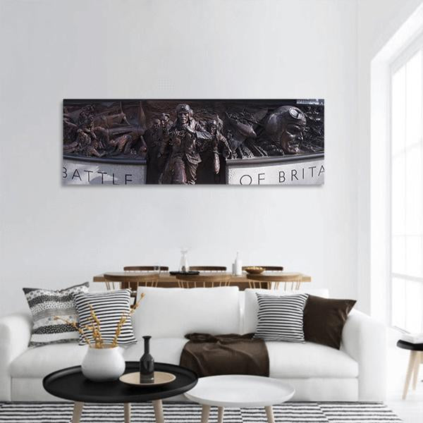 The Battle Of Britain Monument Panoramic Canvas Wall Art-3 Piece-25" x 08"-Tiaracle