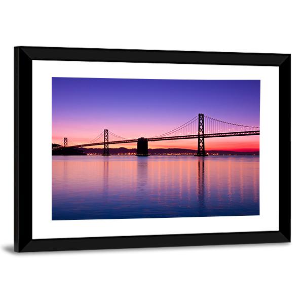 The Bay Bridge San Francisco Panoramic Canvas Wall Art-1 Piece-36" x 12"-Tiaracle