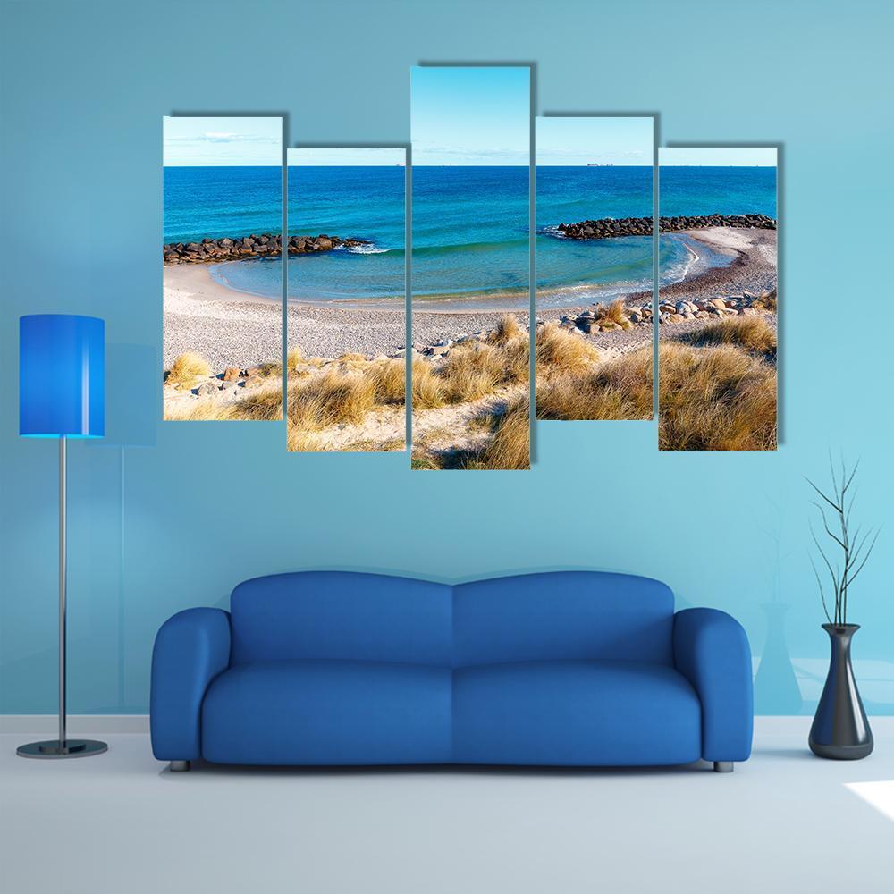 The Beach At Skagen Canvas Wall Art-5 Pop-Gallery Wrap-47" x 32"-Tiaracle