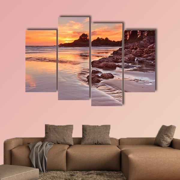 Cox Bay Beach Canvas Wall Art-4 Pop-Gallery Wrap-50" x 32"-Tiaracle
