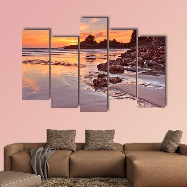 Cox Bay Beach Canvas Wall Art-5 Pop-Gallery Wrap-47" x 32"-Tiaracle