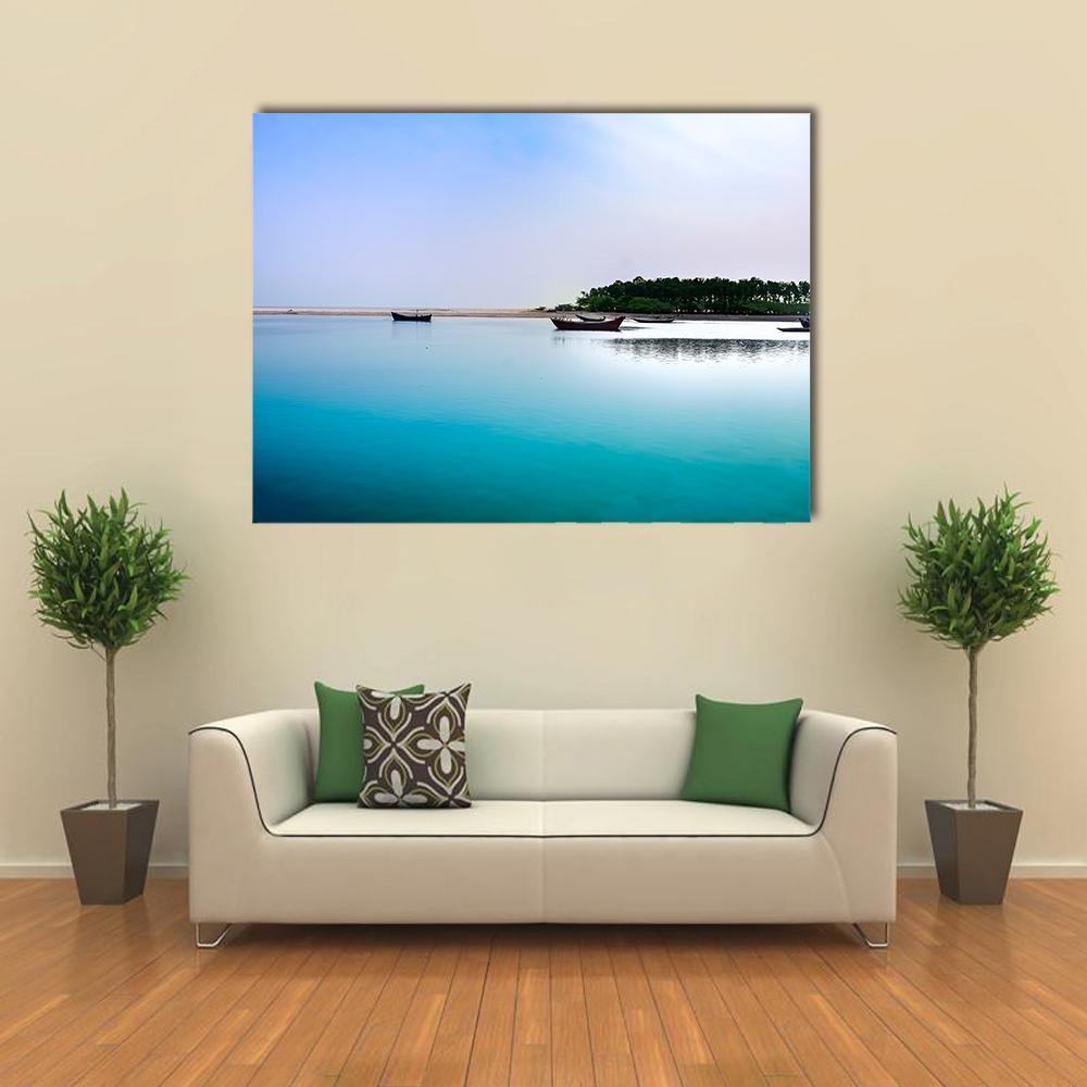 Beach Of East Coast India Canvas Wall Art-1 Piece-Gallery Wrap-48" x 32"-Tiaracle