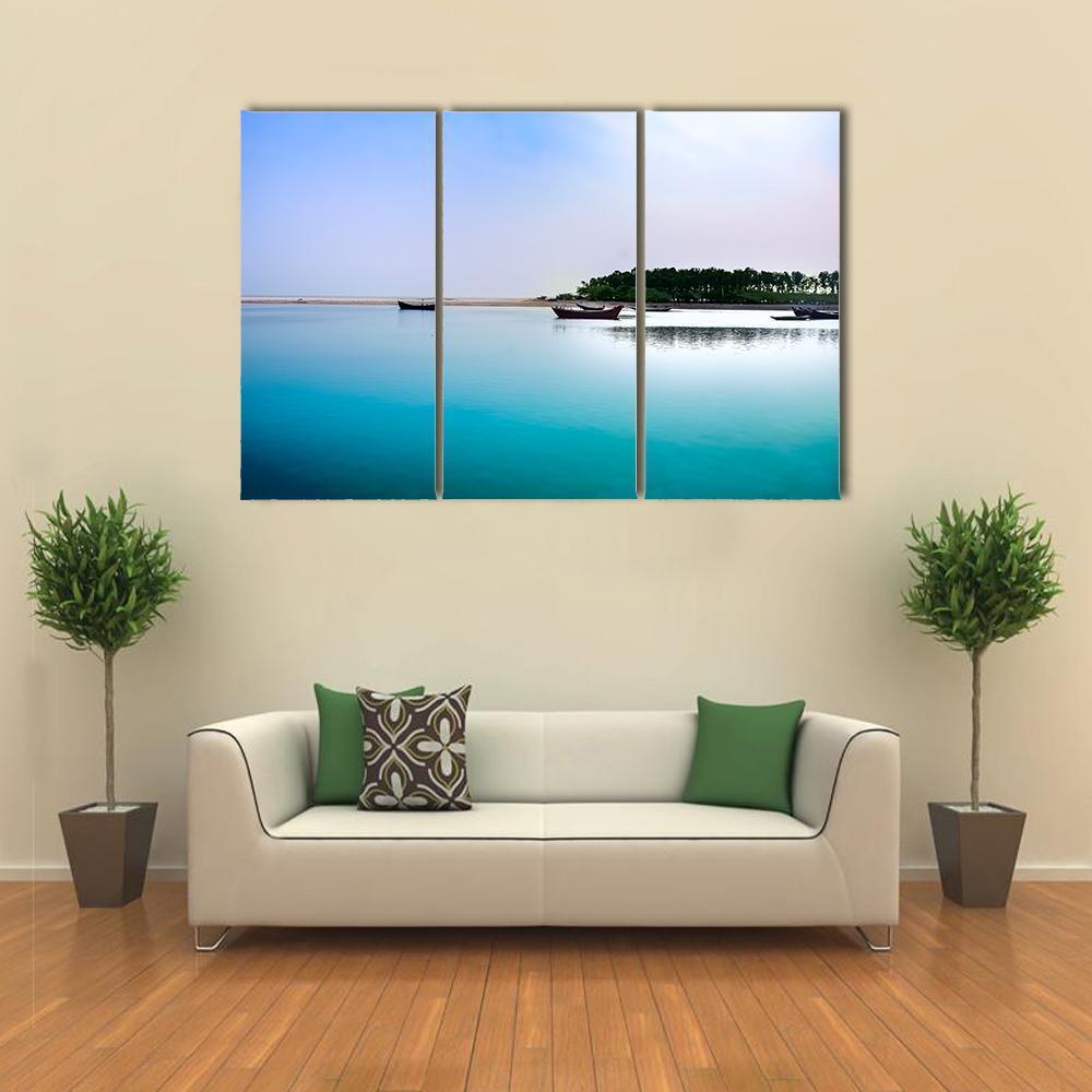 Beach Of East Coast India Canvas Wall Art-3 Horizontal-Gallery Wrap-37" x 24"-Tiaracle