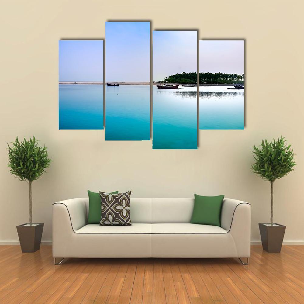 Beach Of East Coast India Canvas Wall Art-4 Pop-Gallery Wrap-50" x 32"-Tiaracle