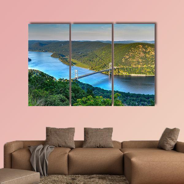 The Bear Mountain Bridge Canvas Wall Art-3 Horizontal-Gallery Wrap-37" x 24"-Tiaracle