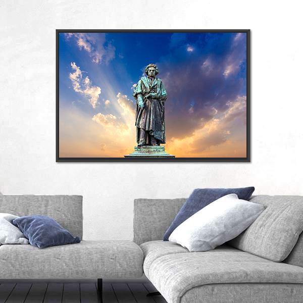 The Beethoven Monument Canvas Wall Art-1 Piece-Floating Frame-24" x 16"-Tiaracle