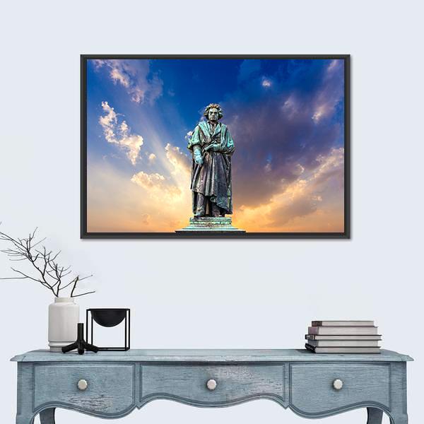 The Beethoven Monument Canvas Wall Art-3 Horizontal-Gallery Wrap-25" x 16"-Tiaracle