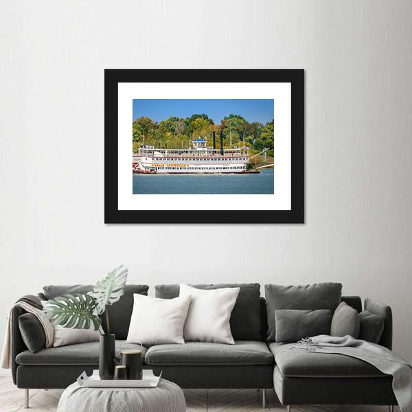 The Belle Of Louisville Canvas Wall Art-1 Piece-Framed Print-20" x 16"-Tiaracle