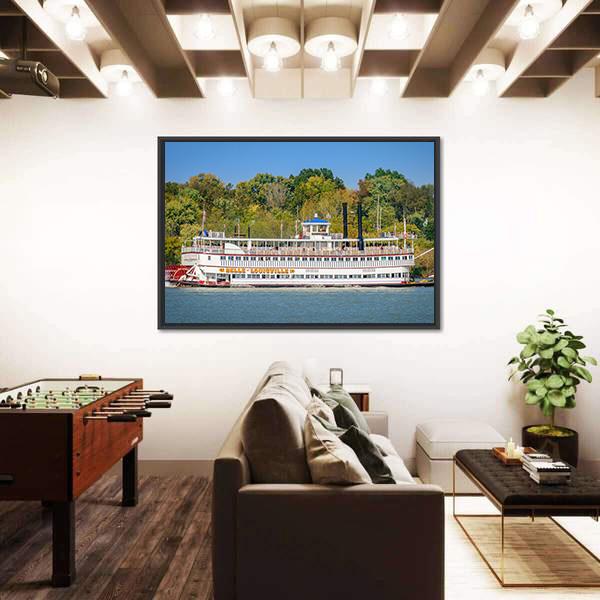 The Belle Of Louisville Canvas Wall Art-5 Horizontal-Gallery Wrap-22" x 12"-Tiaracle