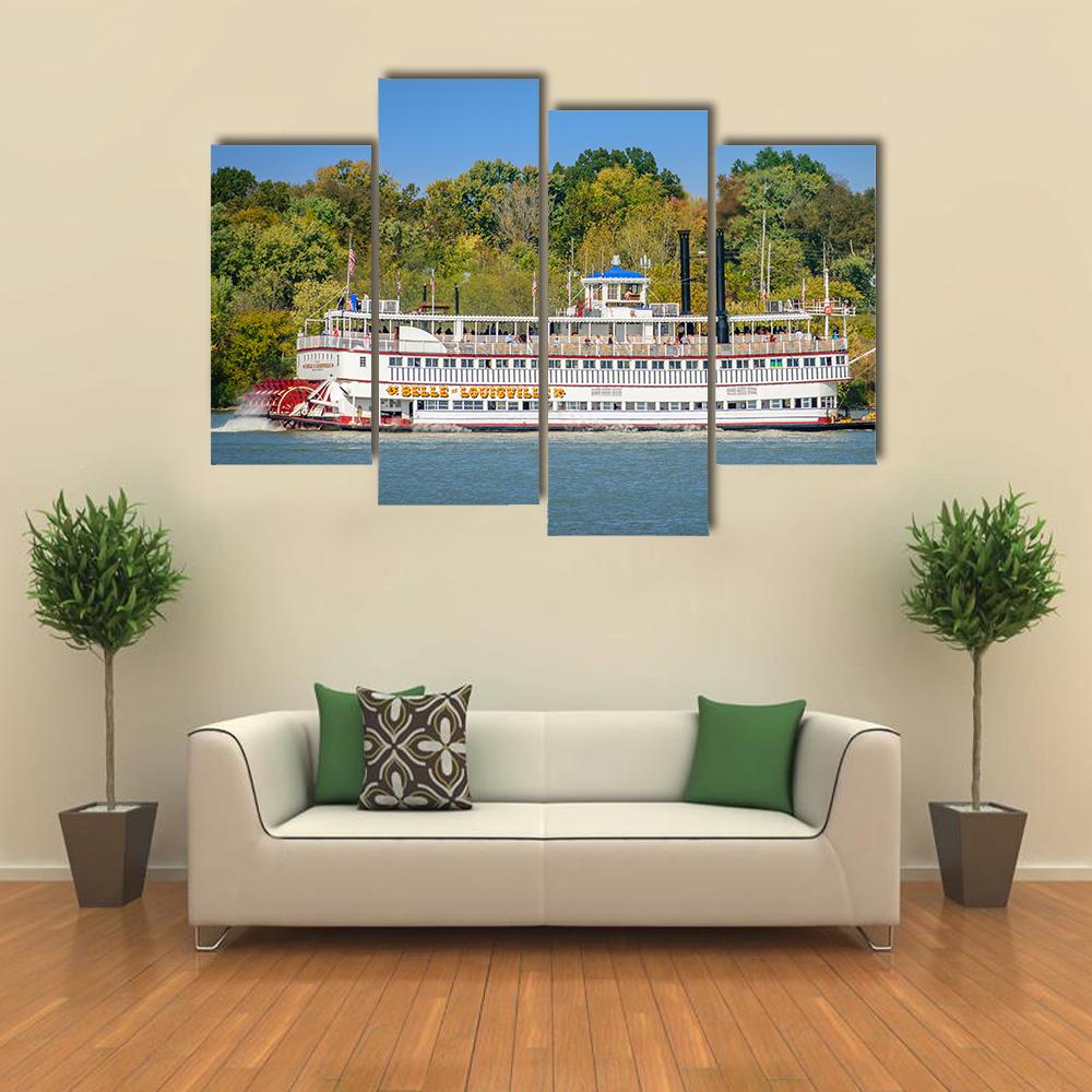 The Belle Of Louisville Canvas Wall Art-4 Pop-Gallery Wrap-34" x 20"-Tiaracle