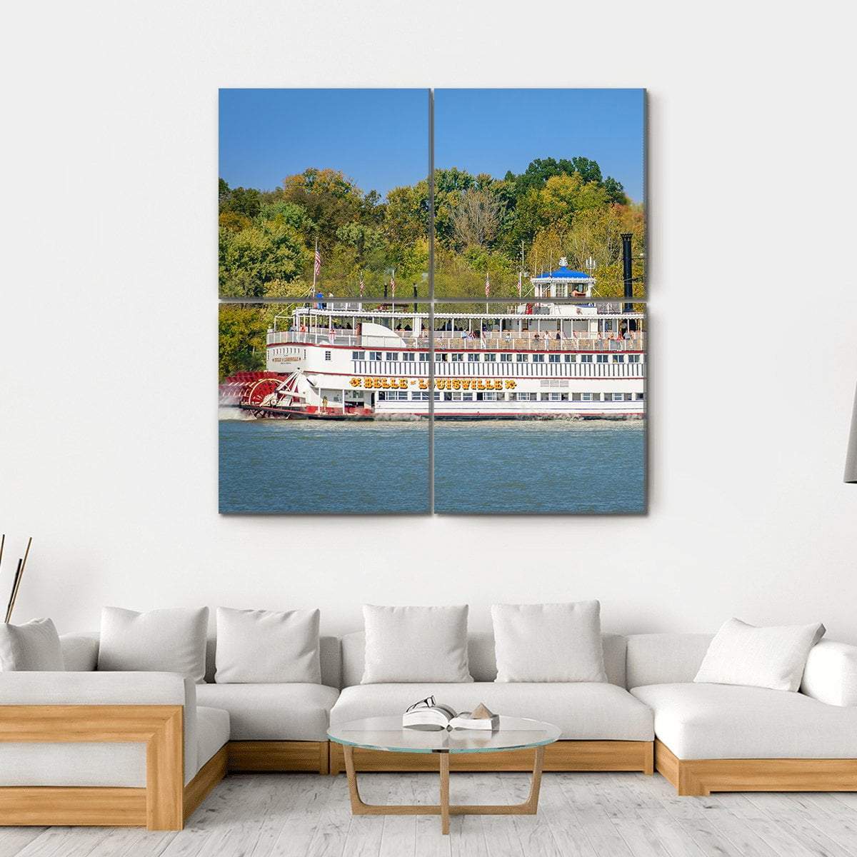 The Belle Of Louisville Canvas Wall Art-4 Square-Gallery Wrap-17" x 17"-Tiaracle