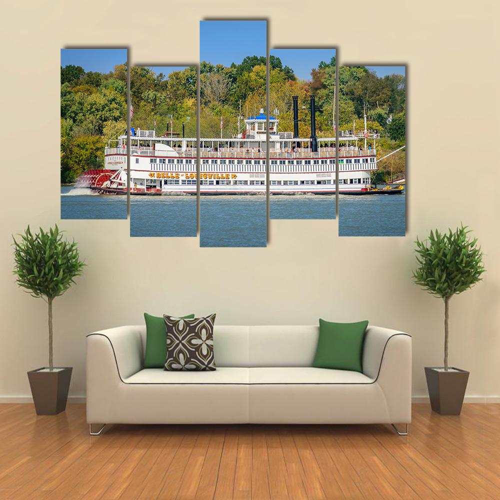 The Belle Of Louisville Canvas Wall Art-5 Pop-Gallery Wrap-32" x 21"-Tiaracle