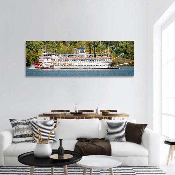 The Belle Of Louisville Panoramic Canvas Wall Art-3 Piece-25" x 08"-Tiaracle