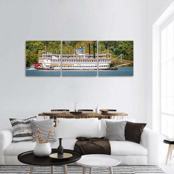 The Belle Of Louisville Panoramic Canvas Wall Art-3 Piece-25" x 08"-Tiaracle