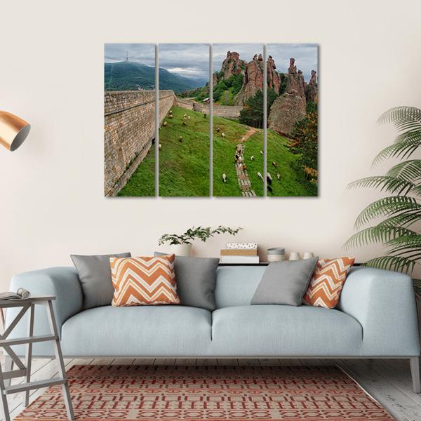 The Belogradchik Rocks Canvas Wall Art-4 Horizontal-Gallery Wrap-34" x 24"-Tiaracle