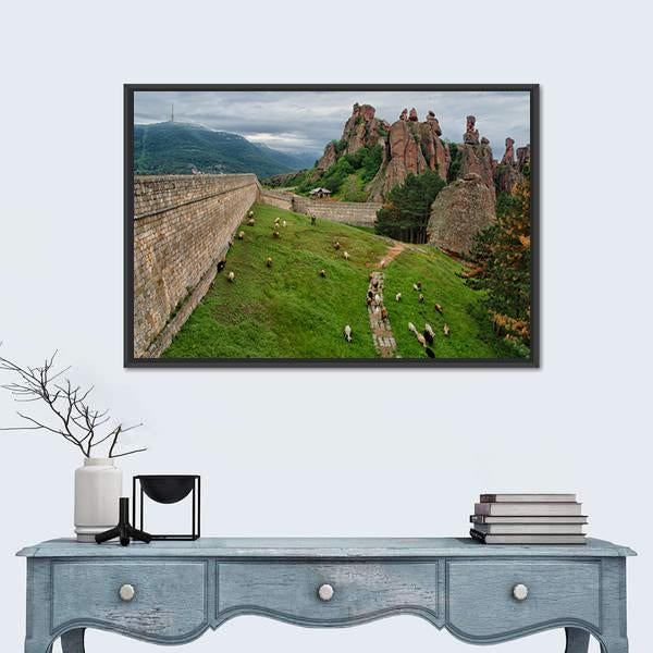 The Belogradchik Rocks Canvas Wall Art-5 Horizontal-Gallery Wrap-22" x 12"-Tiaracle