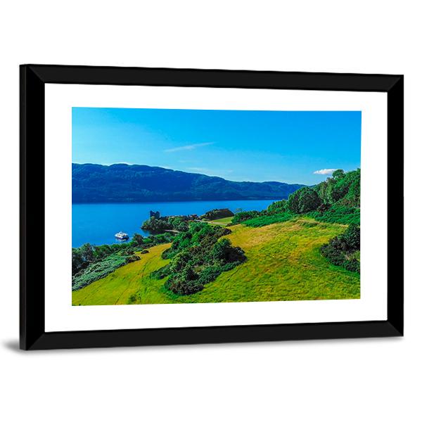 The Blue Water Of Loch Ness Panoramic Canvas Wall Art-1 Piece-36" x 12"-Tiaracle