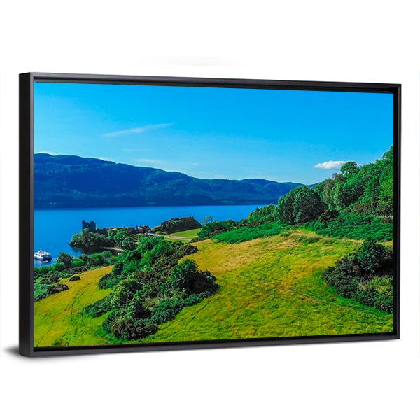 The Blue Water Of Loch Ness Panoramic Canvas Wall Art-1 Piece-36" x 12"-Tiaracle