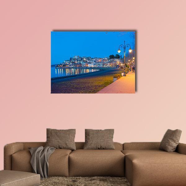 The Bracciano Lake Italy Canvas Wall Art-1 Piece-Gallery Wrap-48" x 32"-Tiaracle