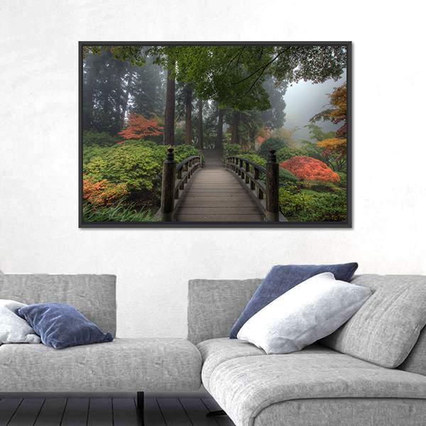 The Bridge In Portland Canvas Wall Art-1 Piece-Floating Frame-24" x 16"-Tiaracle